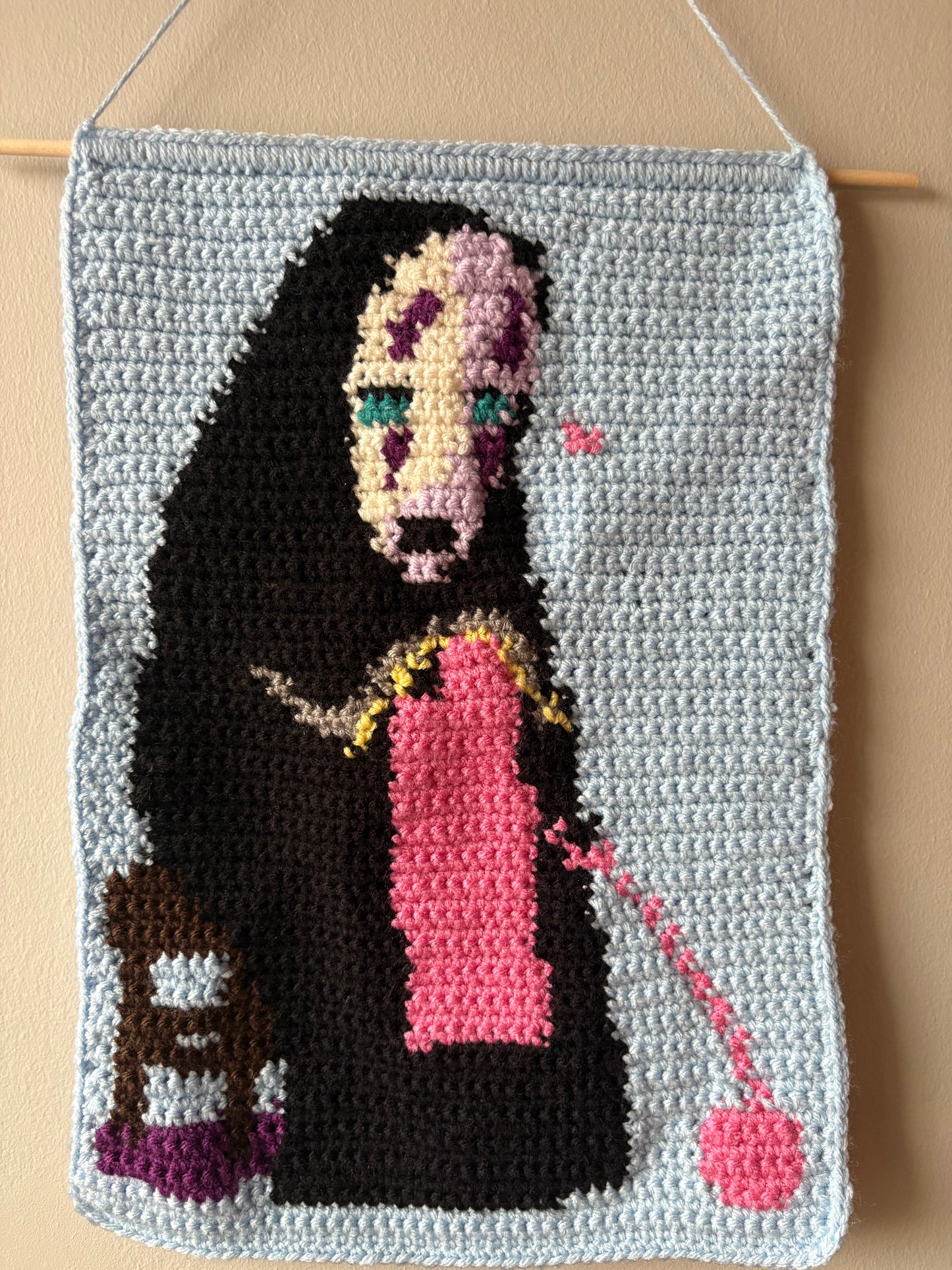 No Face Crochet Tapestry