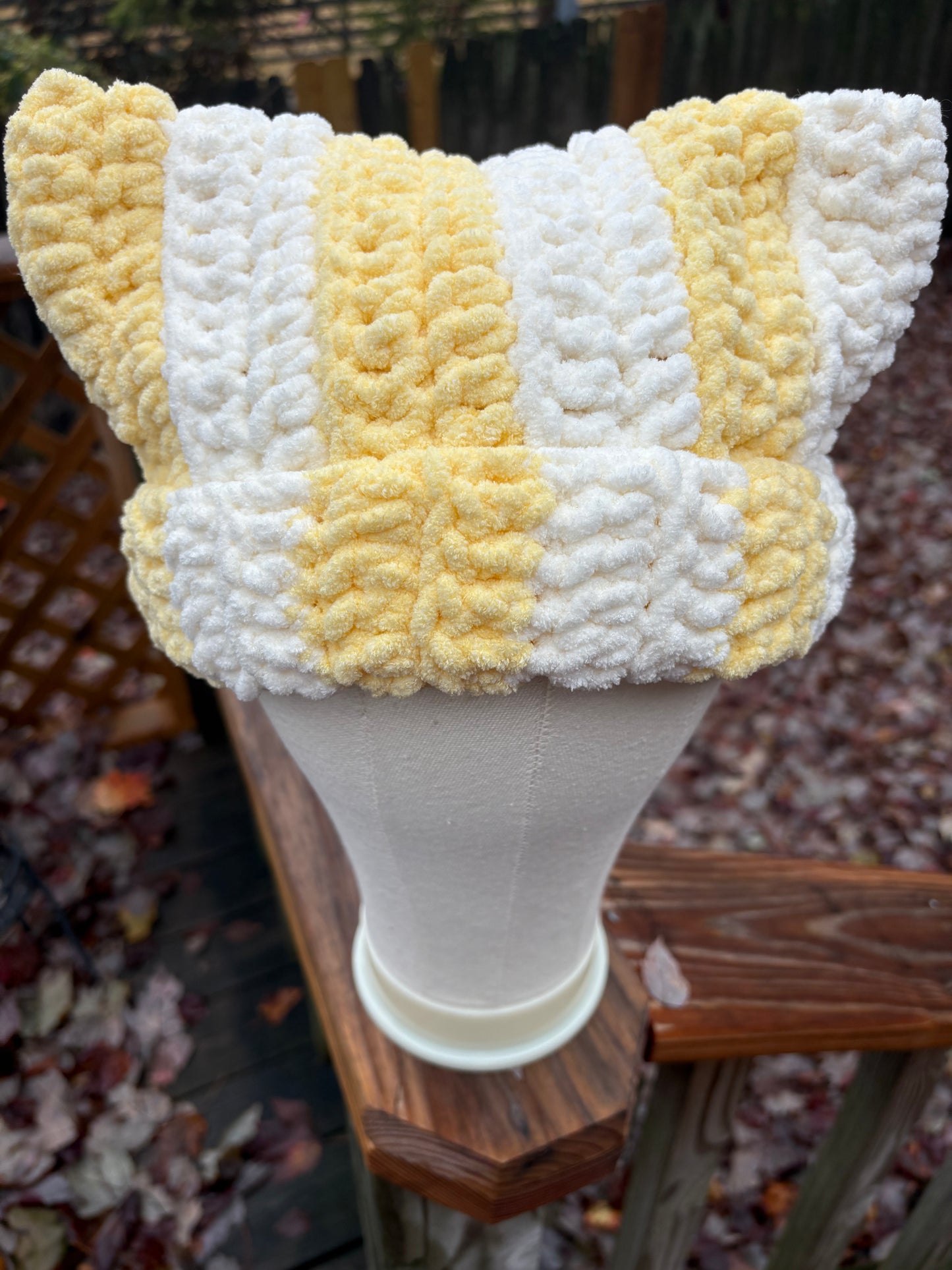 Sundae Chunky Ripple Cat Ear Beanie