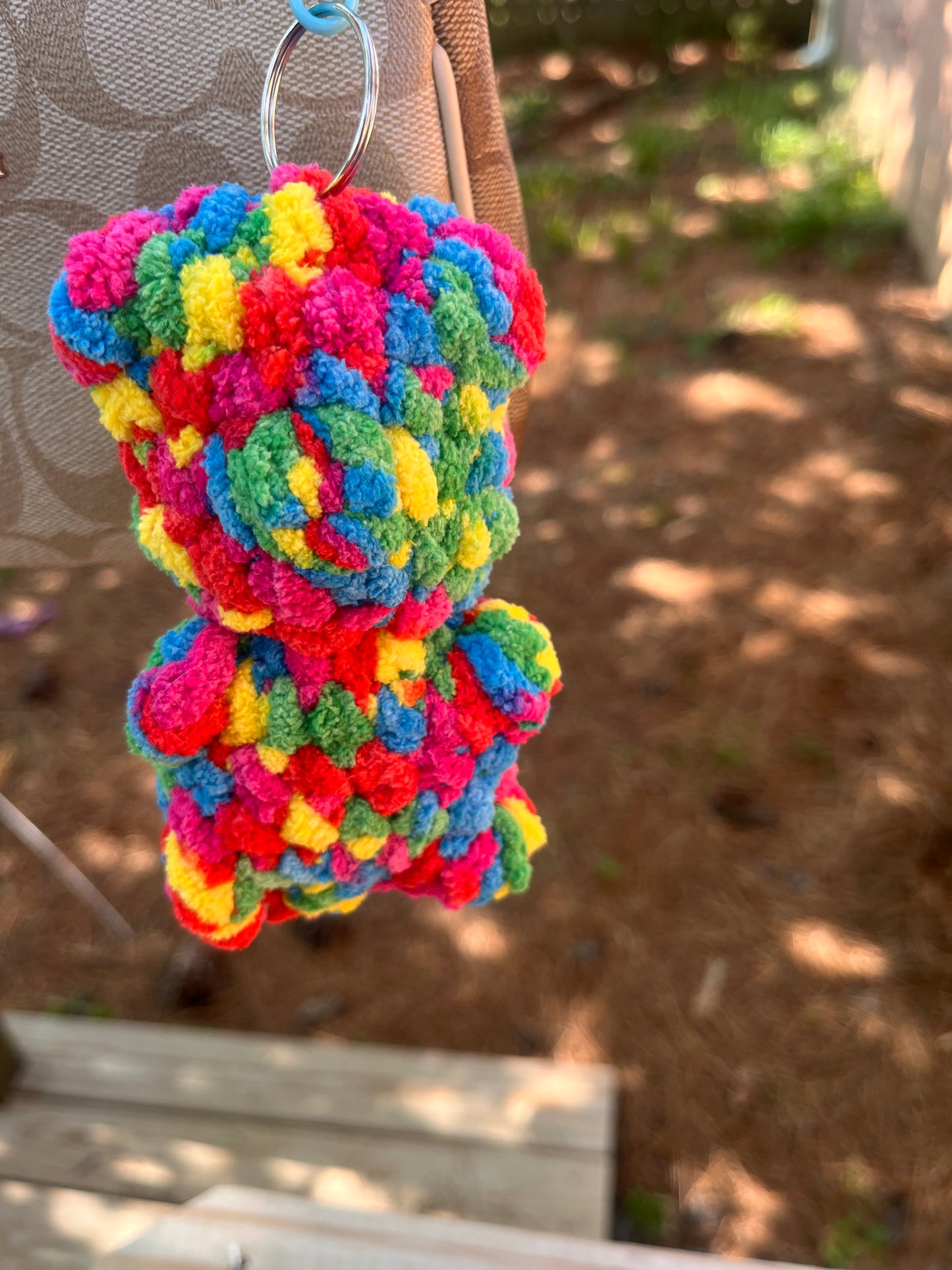 Rainbow Gummy Bear Keychain