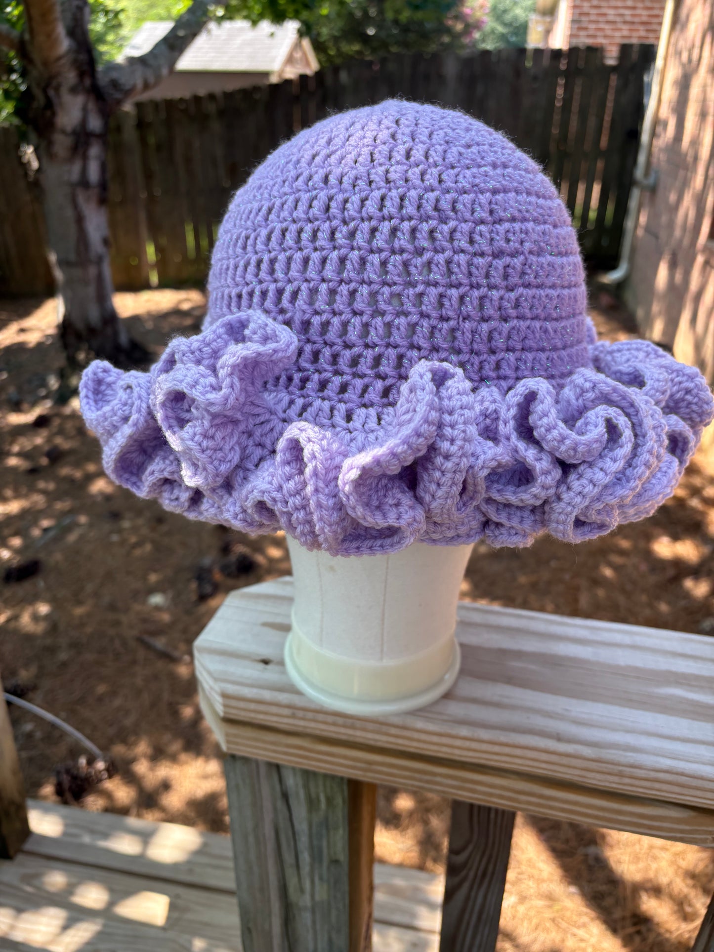Lavender Ruffle Hat