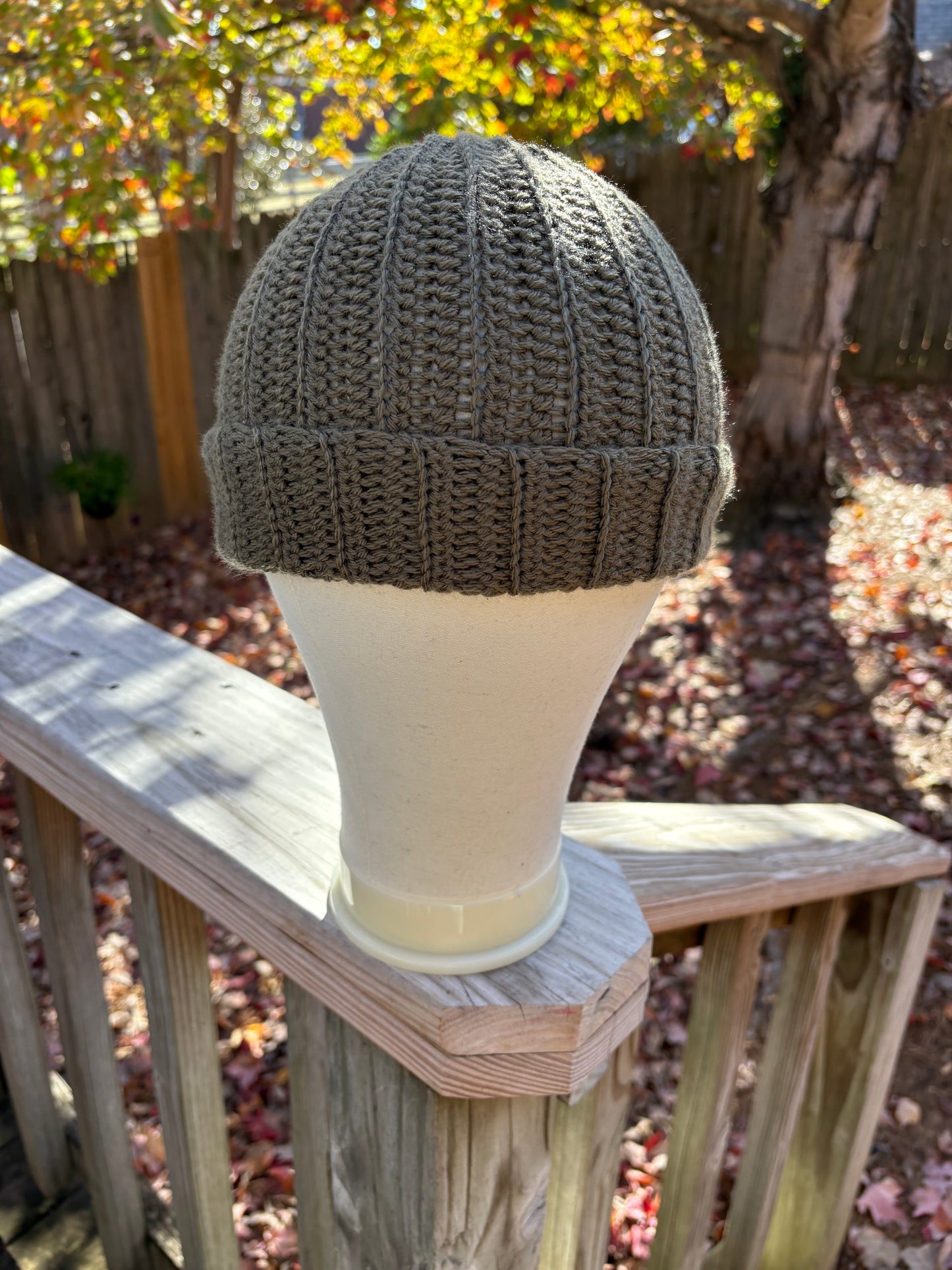 Olive Ripple Beanie