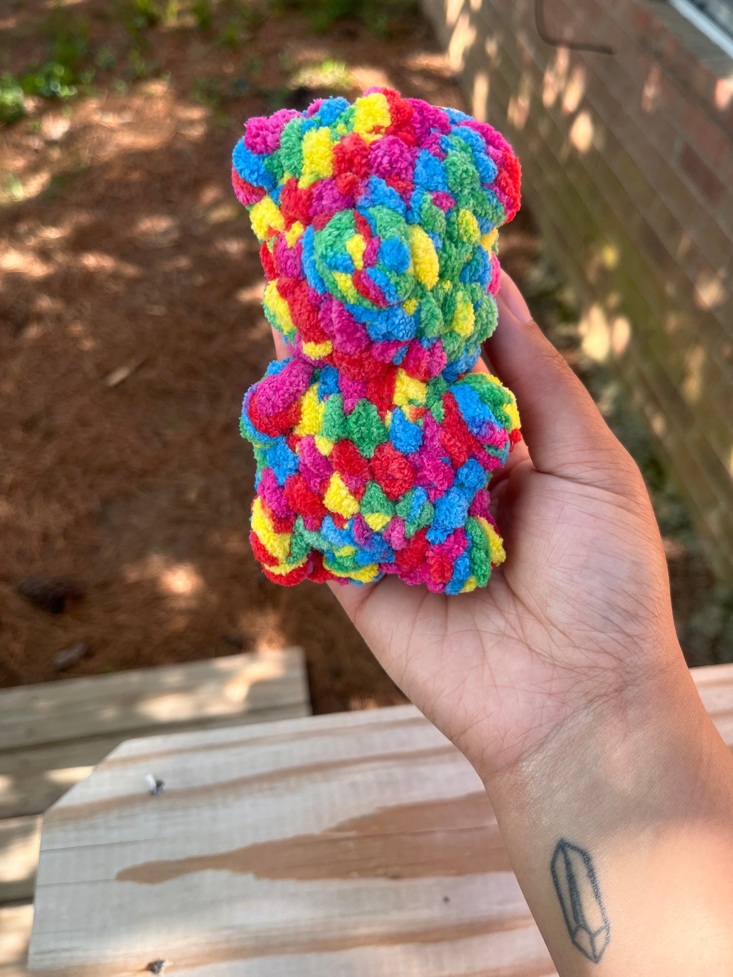 Rainbow Gummy Bear Keychain