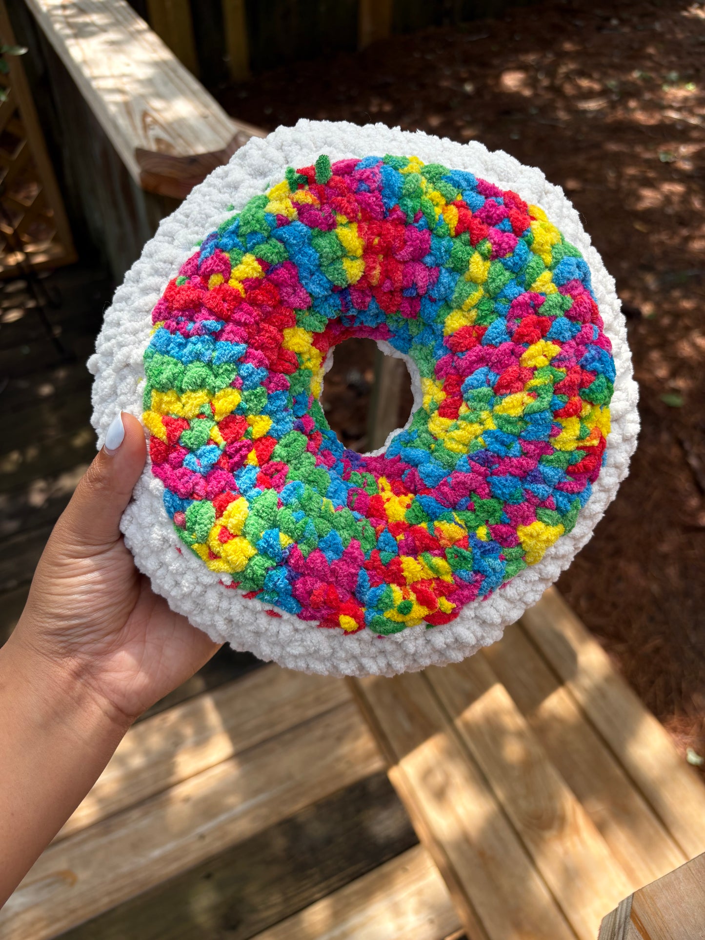 Rainbow Donut Plushie