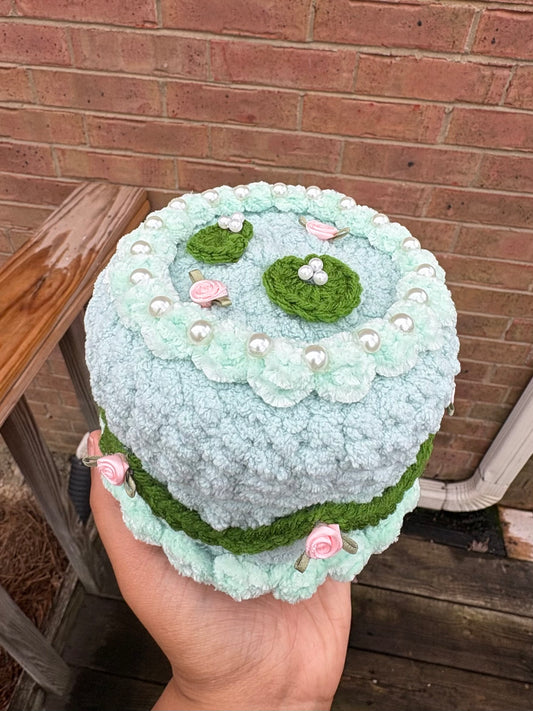 Lily Pond Crochet Cake Box