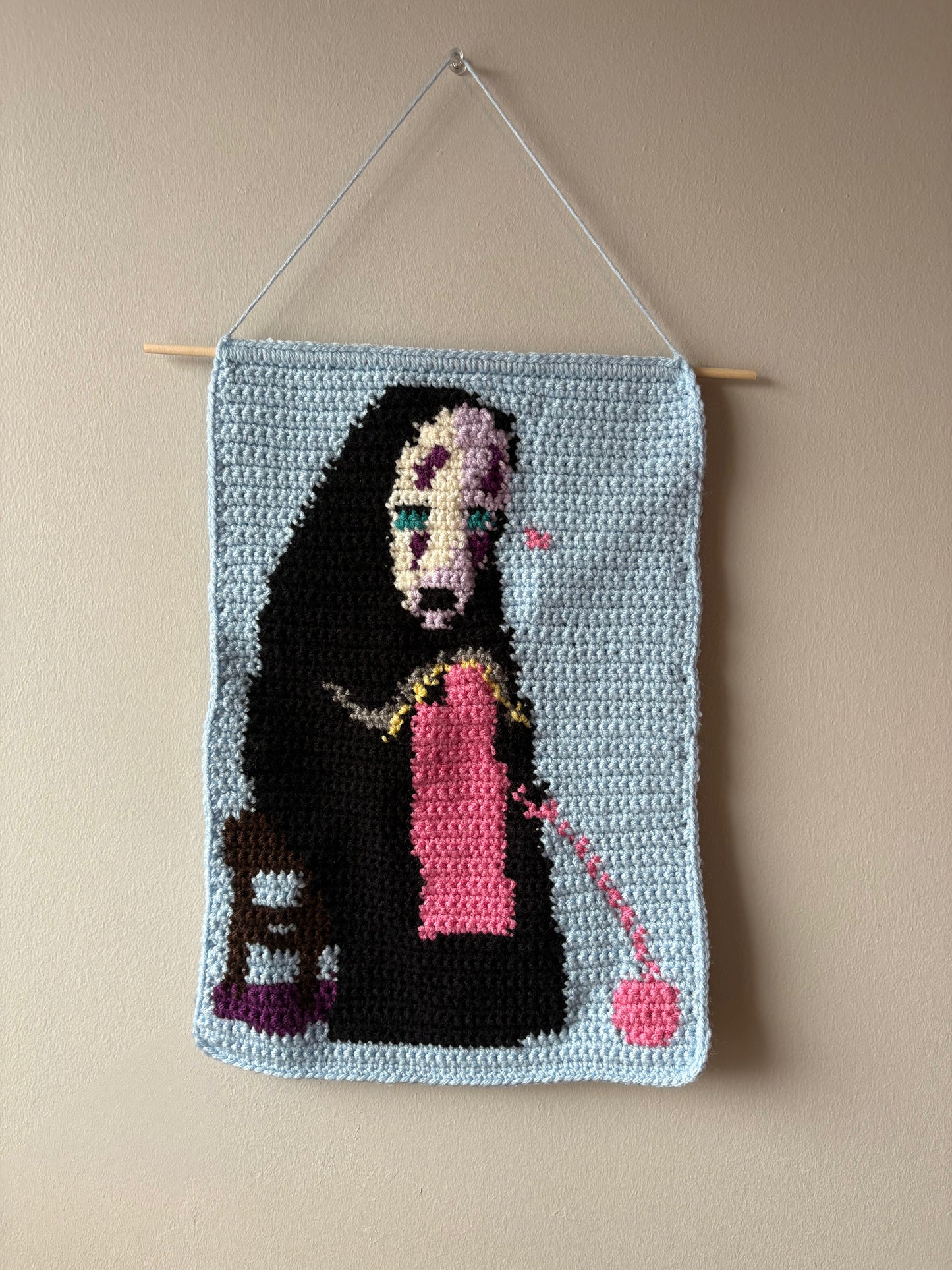 No Face Crochet Tapestry